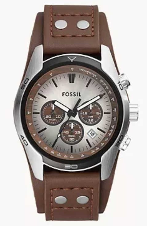 The Fossil Coachman CH-2565 watch strap from view. Source Fossil Group