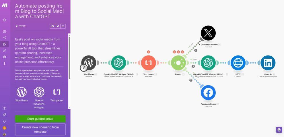 Make.com workflow example